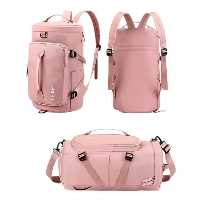 morral camping rosado