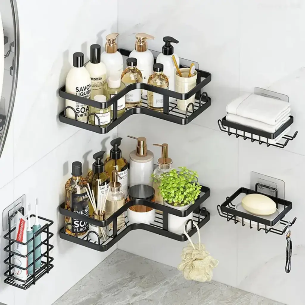 ORGANIZADOR ESQUINERO PARA BAÑO 5 PIEZAS