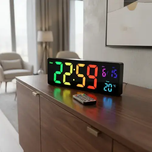 RELOJ DIGITAL MULTICOLOR CON CONTROL